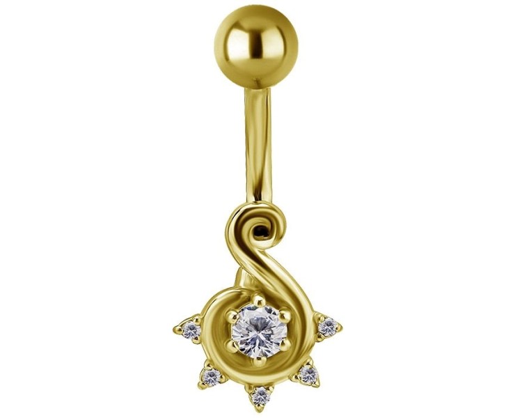 GD 316 JEWEL BANANA 1,6x10mm BINDI STYLE - WH GD 316 JEWEL BANANA 1,6x10mm BINDI STYLE - WH
