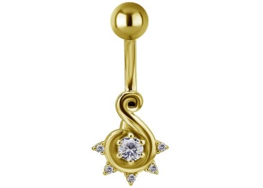 GD 316 JEWEL BANANA 1,6x10mm BINDI STYLE - WH