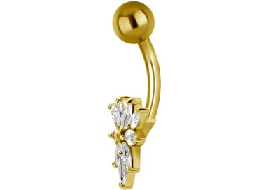 GD 316 JEWEL BANANA 1,6x10mm MARQUISE CLUSTER - WH