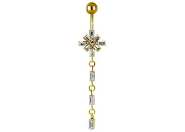 GD 316 JEWEL BANANA 1,6x10mm TAPPERED BAGUETTE CLUSTER - WH
