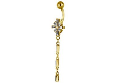 GD 316 JEWEL BANANA 1,6x10mm TAPPERED BAGUETTE CLUSTER - WH