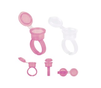 Anelli Porta Pigmento in Plastica Non Sterili - Con Tappo - 50pz.
