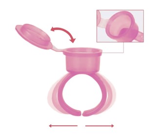 Anelli Porta Pigmento in Plastica Non Sterili - Con Tappo - 50pz.