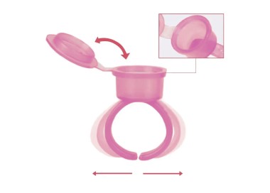 Anelli Porta Pigmento in Plastica Non Sterili - Con Tappo - 50pz.