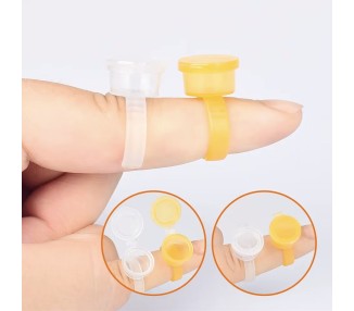 Anelli Porta Pigmento in Plastica Non Sterili - Con Tappo - 50pz.