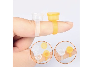 Anelli Porta Pigmento in Plastica Non Sterili - Con Tappo - 50pz.