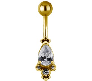GD 316 JEWEL BANANA 1,6x10mm TRIBAL BELLY - model 22 WH