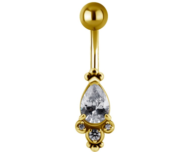 GD 316 JEWEL BANANA 1,6x10mm TRIBAL BELLY - model 22 WH GD 316 JEWEL BANANA 1,6x10mm TRIBAL BELLY - model 22 WH