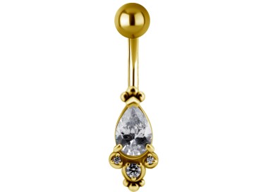 GD 316 JEWEL BANANA 1,6x10mm TRIBAL BELLY - model 22 WH