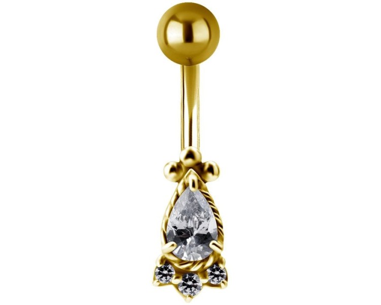 GD 316 JEWEL BANANA 1,6x10mm TRIBAL BELLY - model 23 WH GD 316 JEWEL BANANA 1,6x10mm TRIBAL BELLY - model 23 WH