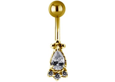 GD 316 JEWEL BANANA 1,6x10mm TRIBAL BELLY - model 23 WH