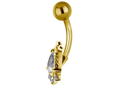 GD 316 JEWEL BANANA 1,6x10mm TRIBAL BELLY - model 23 WH