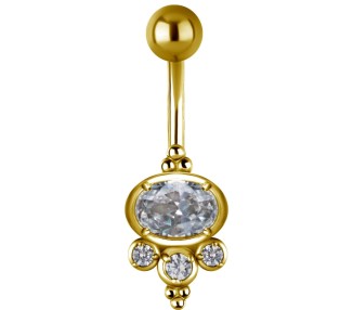 GD 316 JEWEL BANANA 1,6x10mm TRIBAL BELLY - model 21 WH