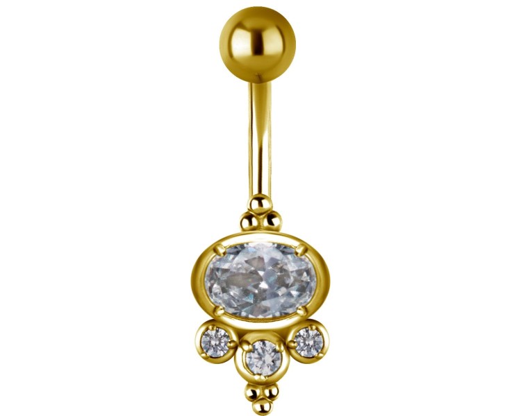 GD 316 JEWEL BANANA 1,6x10mm TRIBAL BELLY - model 21 WH GD 316 JEWEL BANANA 1,6x10mm TRIBAL BELLY - model 21 WH