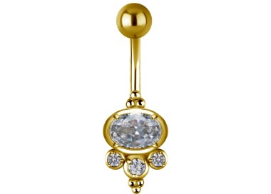 GD 316 JEWEL BANANA 1,6x10mm TRIBAL BELLY - model 21 WH