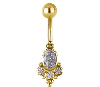 GD 316 JEWEL BANANA 1,6x10mm TRIBAL BELLY model 19 - WH