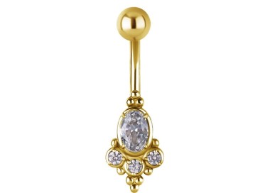 GD 316 JEWEL BANANA 1,6x10mm TRIBAL BELLY model 19 - WH