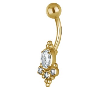 GD 316 JEWEL BANANA 1,6x10mm TRIBAL BELLY model 19 - WH