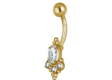 GD 316 JEWEL BANANA 1,6x10mm TRIBAL BELLY model 19 - WH