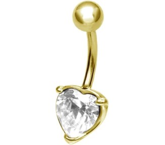 GD 316 BANANA WITH 8mm HEART PRONG SET 1,6x10mm WH