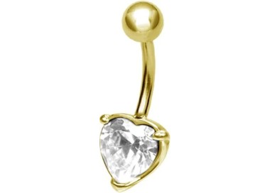 GD 316 BANANA WITH 8mm HEART PRONG SET 1,6x10mm WH