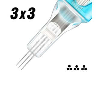3x03 RS (Round Shader) 0,30mm - Long Taper - Cartucce Jconly VETAR - Aghi Tattoo - 20pz jconly
