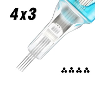 4x03 RS (Round Shader) 0,30mm - Long Taper - Cartucce Jconly VETAR - Aghi Tattoo - 20pz jconly
