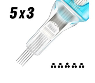 5x03 RS (Round Shader) 0,30mm - Long Taper - Cartucce Jconly VETAR - Aghi Tattoo - 20pz jconly