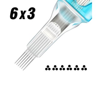 6x03 RS (Round Shader) 0,30mm - Long Taper - Cartucce Jconly VETAR - Aghi Tattoo - 20pz jconly