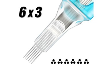 6x03 RS (Round Shader) 0,30mm - Long Taper - Cartucce Jconly VETAR - Aghi Tattoo - 20pz jconly