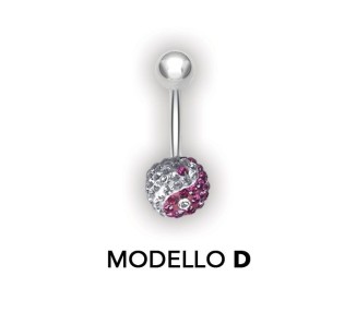 8mm CRYSTAL YING YANG BANANABELLS