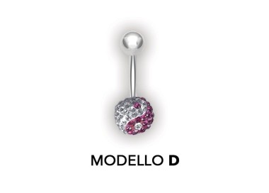 8mm CRYSTAL YING YANG BANANABELLS