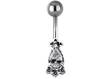SS 316 JEWEL BANANA 1,6x10mm TRIBAL BELLY - model 23 WH