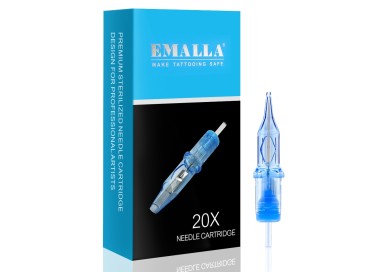 18 RS (Round Shader) 0,30mm - Long Taper - Cartucce Emalla Eliot - 20pz emalla