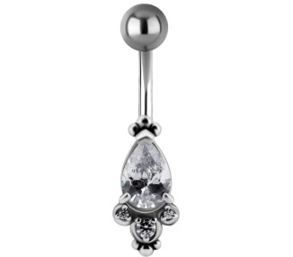 SS 316 JEWEL BANANA 1,6x10mm TRIBAL BELLY - model 22 WH