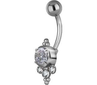 SS 316 JEWEL BANANA 1,6x10mm TRIBAL BELLY - model 21 WH