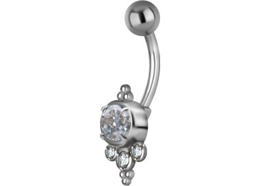 SS 316 JEWEL BANANA 1,6x10mm TRIBAL BELLY - model 21 WH
