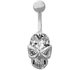 SS 316 JEWEL BANANA 1,6x10mm SKULL - WH