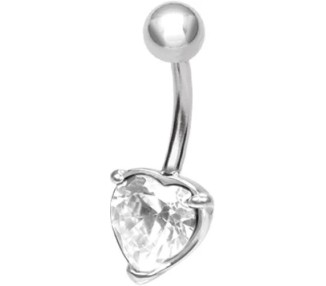SS 316 BANANA WITH 8mm HEART PRONG SET 1,6x10mm WH