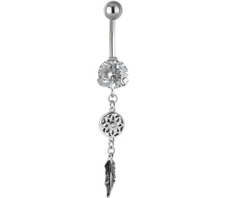SS 316 JEWEL BANANA WITH DANGLES 1,6x10mm model 39 WH
