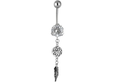 SS 316 JEWEL BANANA WITH DANGLES 1,6x10mm model 39 WH