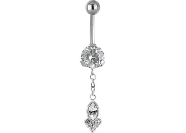 SS 316 JEWEL BANANA WITH DANGLES 1,6x10mm model 37 WH