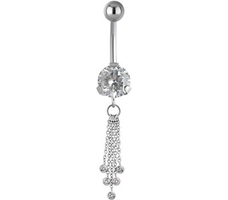 SS 316 JEWEL BANANA WITH DANGLES 1,6x10mm model 32 WH