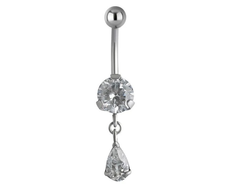 SS 316 JEWEL BANANA WITH DANGLES 1,6x10mm model 29 WH SS 316 JEWEL BANANA WITH DANGLES 1,6x10mm model 29 WH