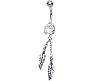 SS 316 JEWEL BANANA WITH DANGLES 1,6x10mm model 19 WH