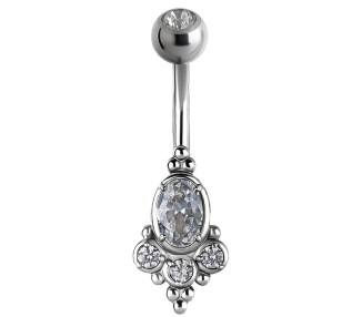 SS 316 DOUBLE JEWEL TRIBAL BANANA 1,6x10mm CR