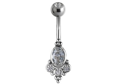 SS 316 DOUBLE JEWEL TRIBAL BANANA 1,6x10mm CR