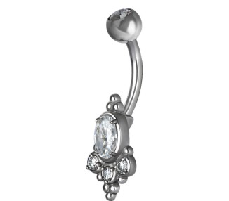 SS 316 DOUBLE JEWEL TRIBAL BANANA 1,6x10mm CR