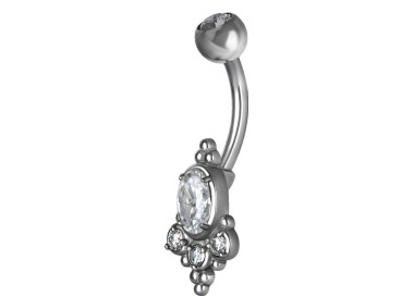 SS 316 DOUBLE JEWEL TRIBAL BANANA 1,6x10mm CR