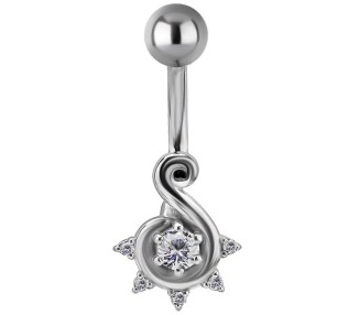 SS 316 JEWEL BANANA 1,6x10mm BINDI STYLE - WH